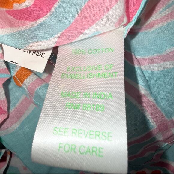 Lilly Pulitzer Courtney Beaded Tunic Dress in Jellies be Jammin Aqua Pink Sz XS - Picture 7 of 8